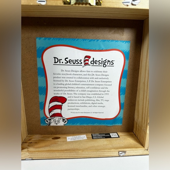 Dr. Seuss Designs Cat In The Hat “ Wood Plaque Green Eggs And Ham And Horton - Picture 5 of 6